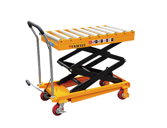 CS-DGT滾筒臺(tái)面雙剪型升降平臺(tái)車